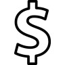 dollar-symbol-outline_318-34197